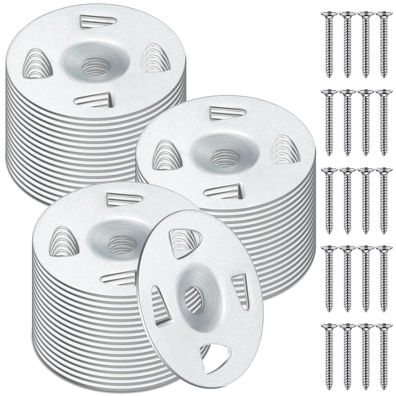 230816044243161_1 Board Fasteners Hardware Set 100 Pcs 1-1/4 Inch Stainless Steel Washers and 100 Pcs Screws for Fixing Fastening Installation - Image 1